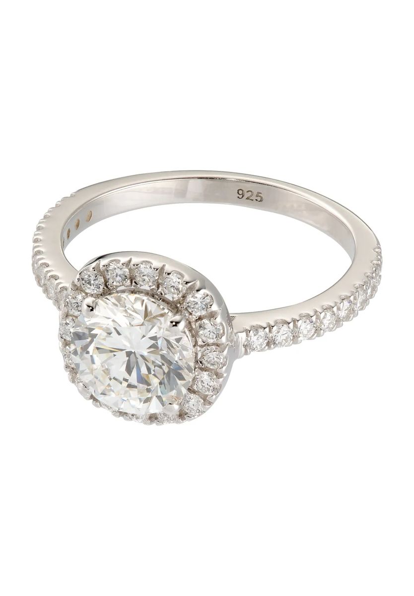 Lab-Grown Diamantring mit Halo-Fassung