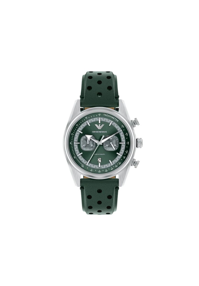 Chronograph mit perforiertem Lederarmband