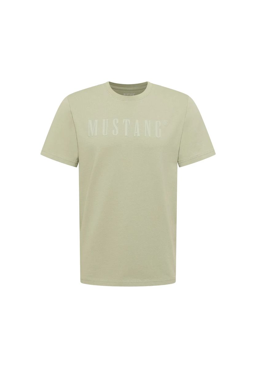 T-Shirt mit geprägtem Logo-Schriftzug