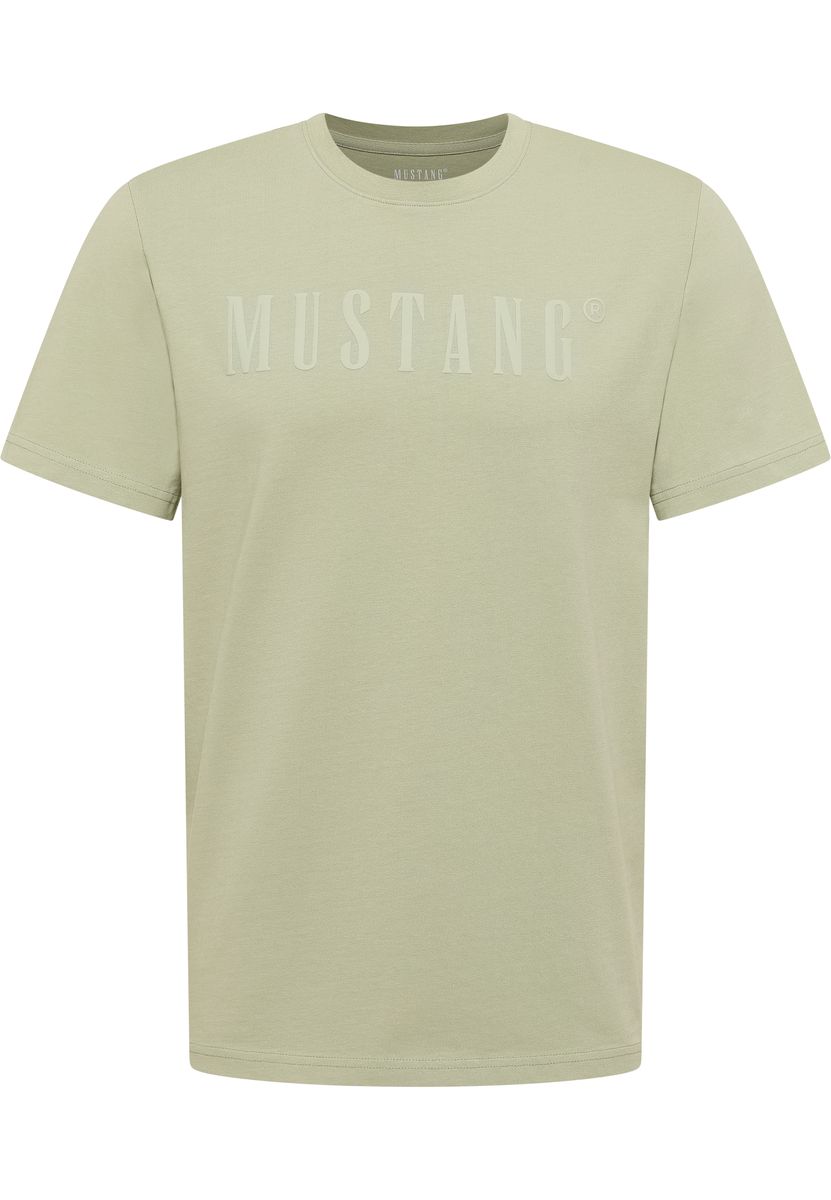 T-Shirt mit geprägtem Logo-Schriftzug