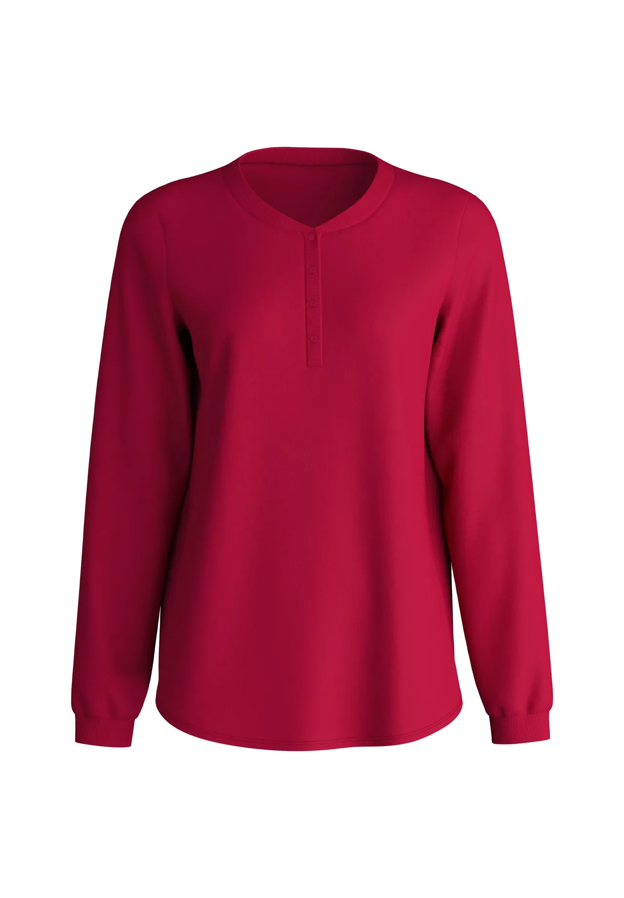 Gebürstetes Bio-Baumwoll-Henley-Shirt