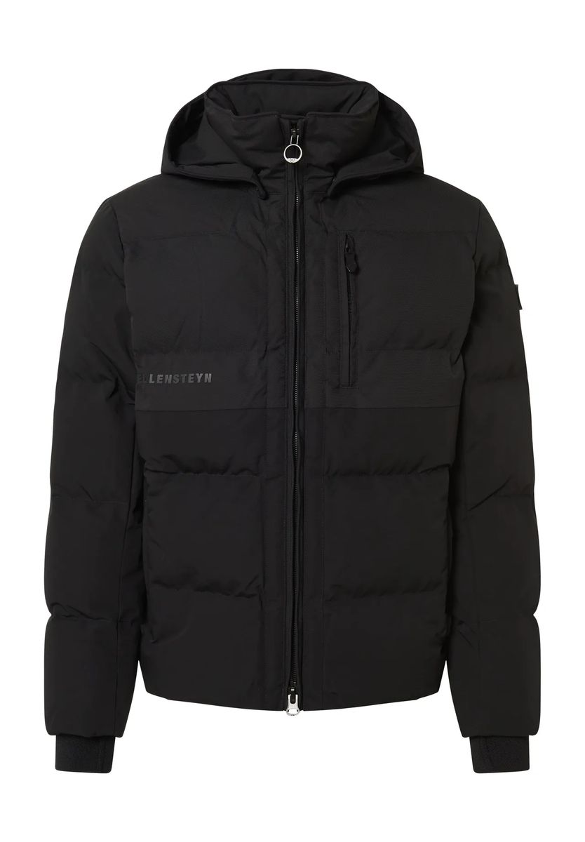 Wattierte Kapuzenjacke mit Brusttasche