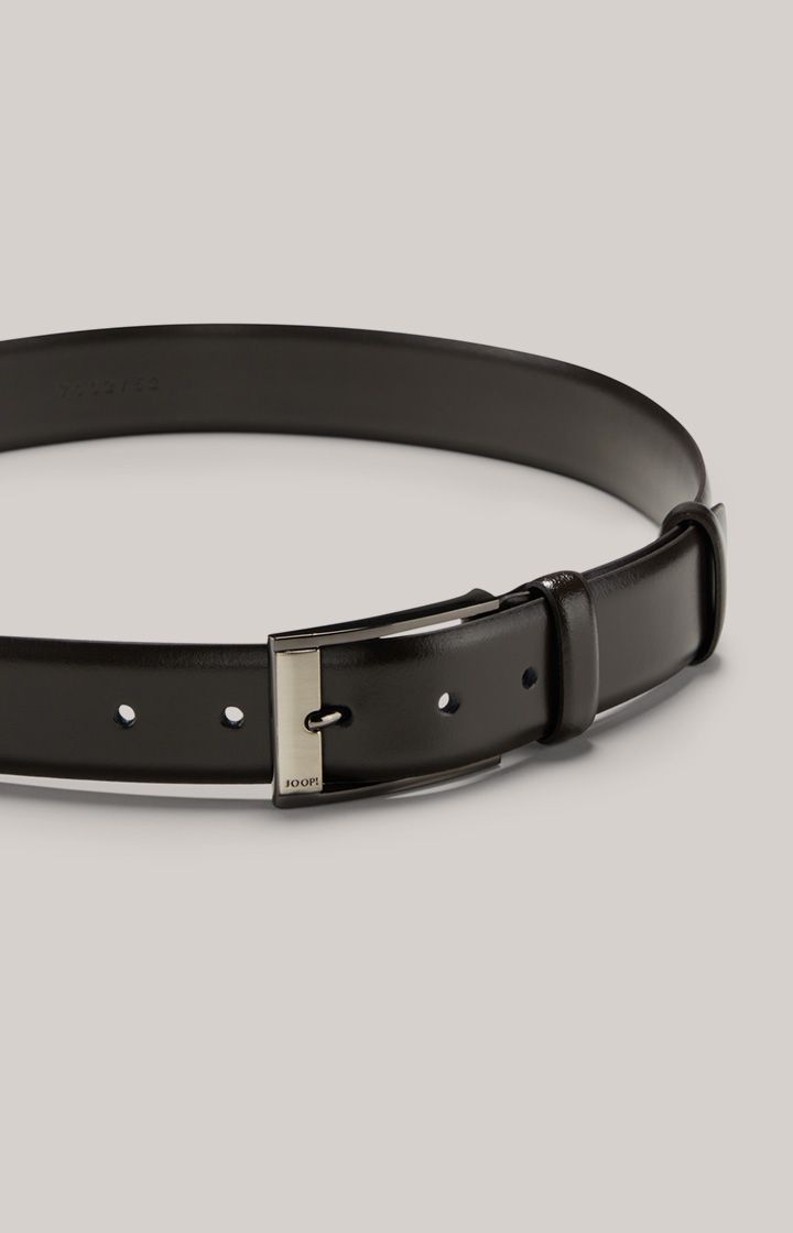 JOOP! Dunkelbrauner Ledergürtel mit metallischer Dornschließe