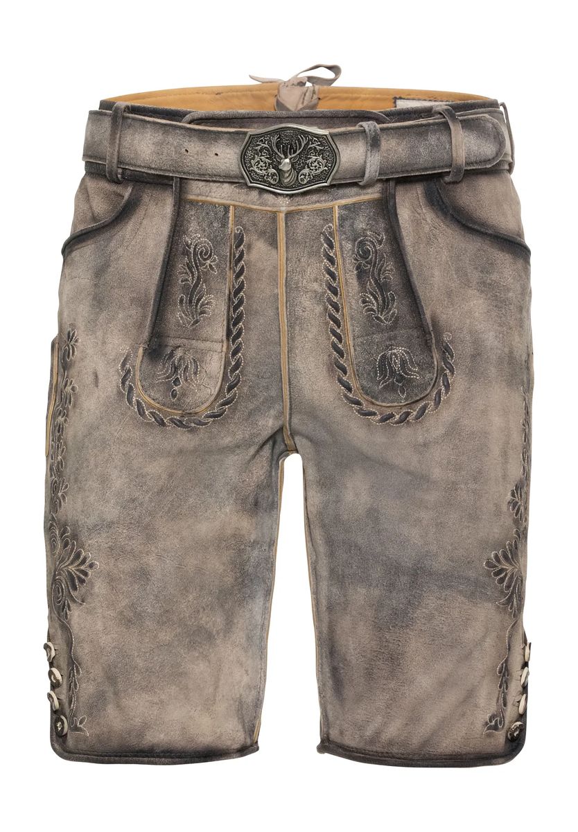 Traditionelle Bestickte Wildbock Lederhose
