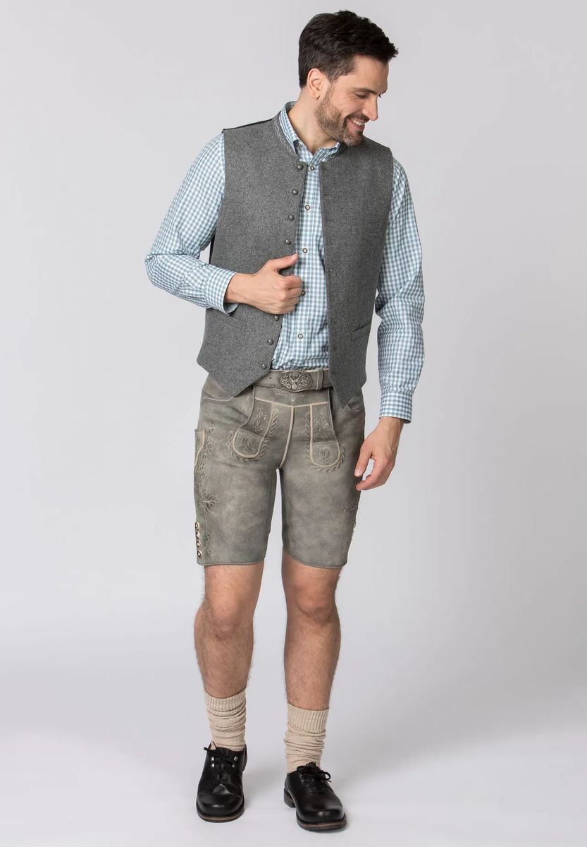 Traditionelle Bestickte Wildbock Lederhose