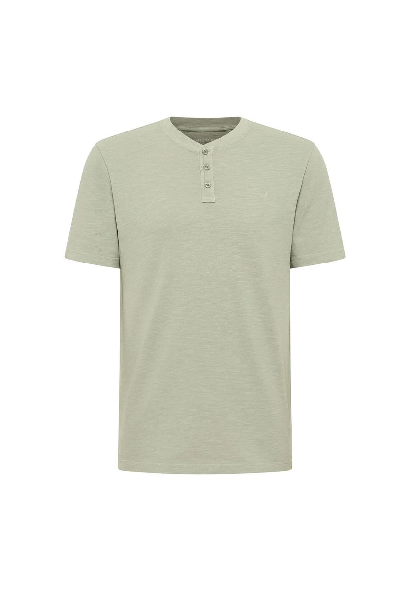 Kurzarm-Henley mit Knopfleiste