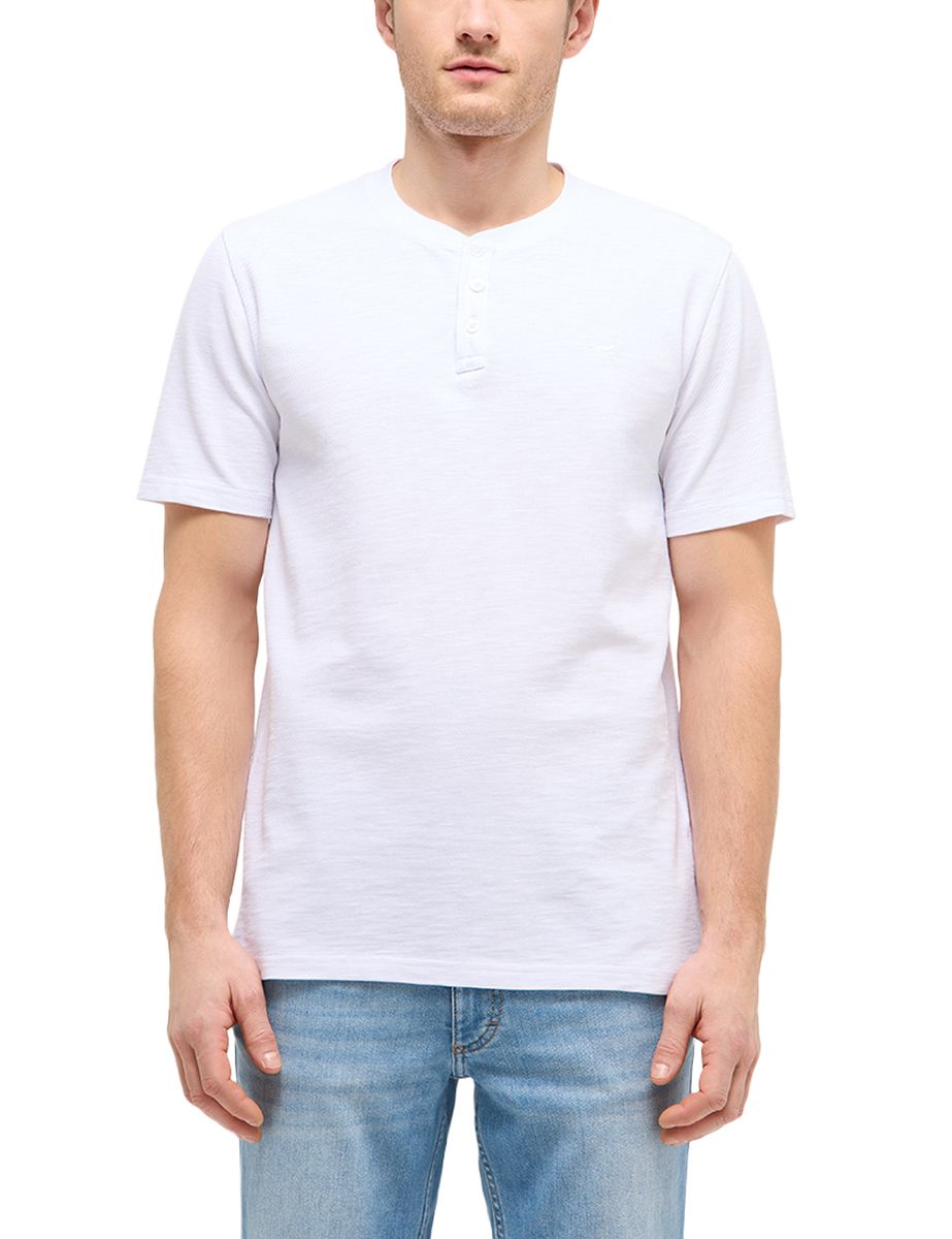 Kurzärmeliges Henley-Shirt aus Baumwolle