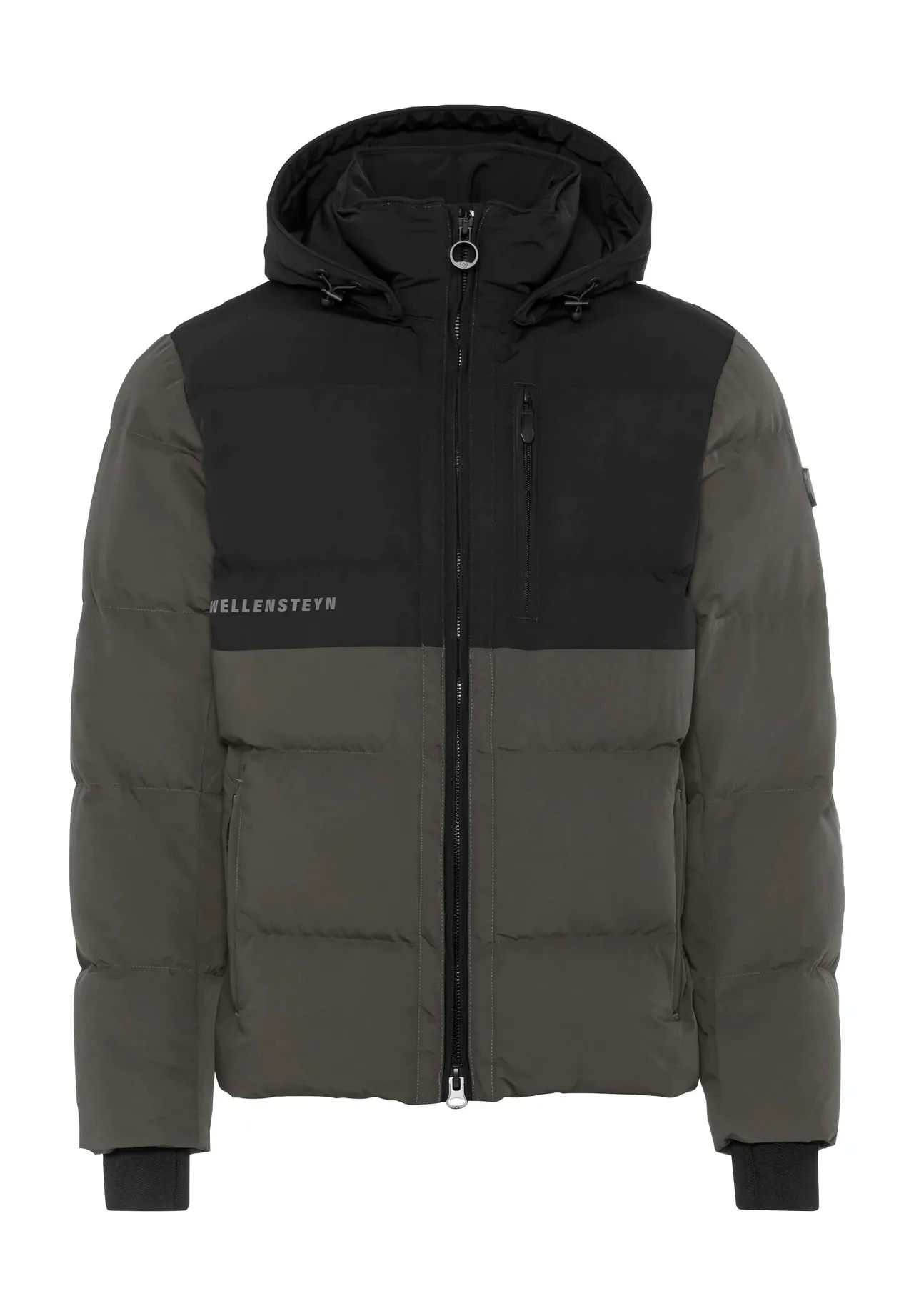 Zweifarbige Gesteppte Funktionsjacke