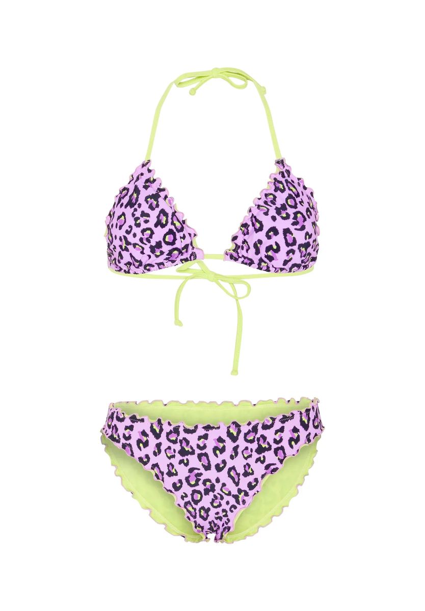 Lila Bikini-Set mit Leopardenmuster
