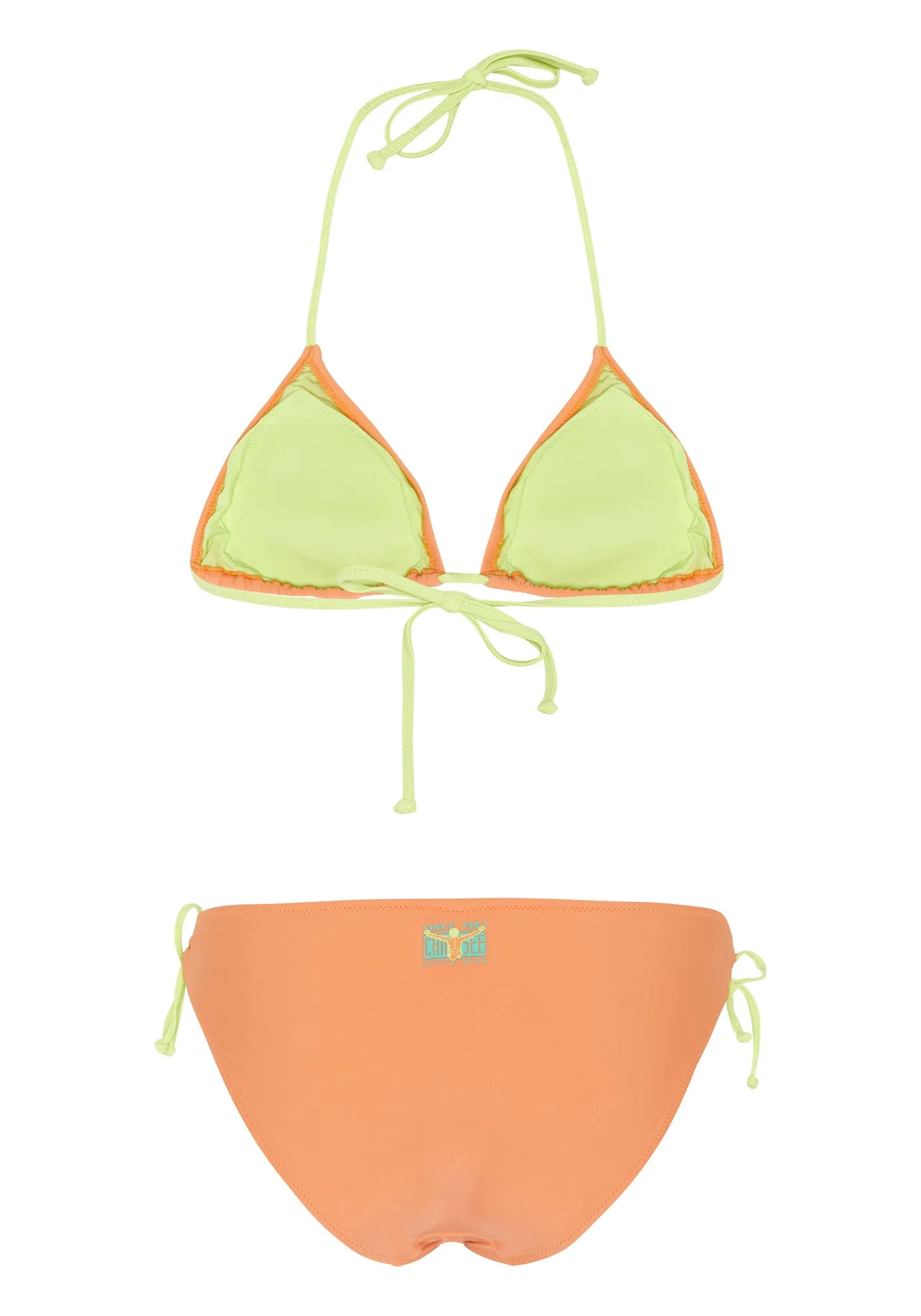 Triangel-Bikini-Set mit Kontrastfutter