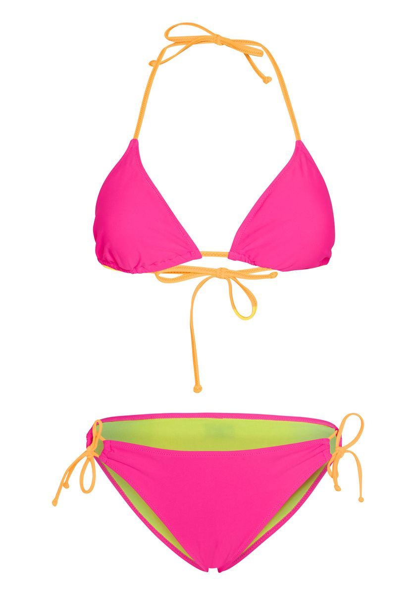 Leuchtendes Neckholder Triangel-Bikini-Set