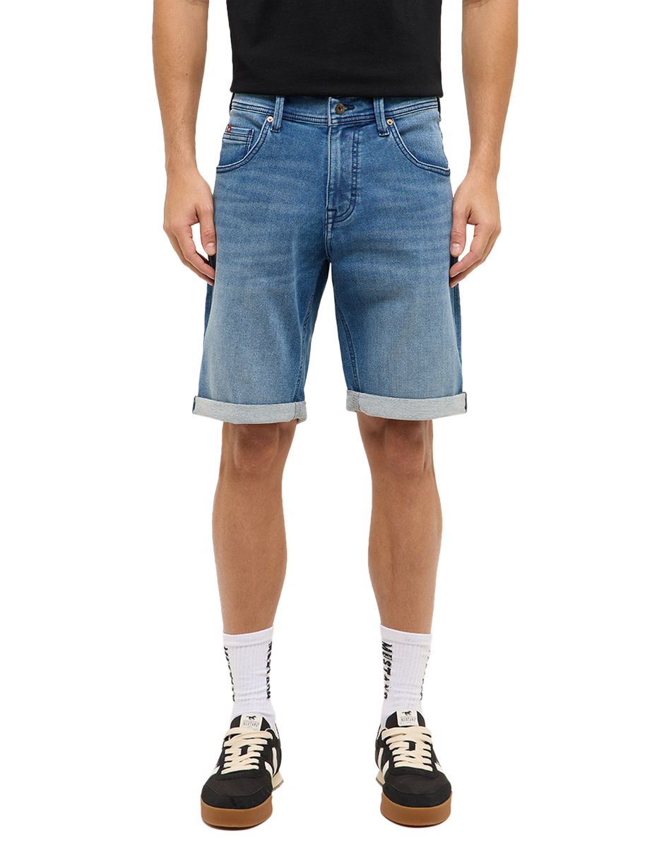 Schmal geschnittene Denim-Bermudas