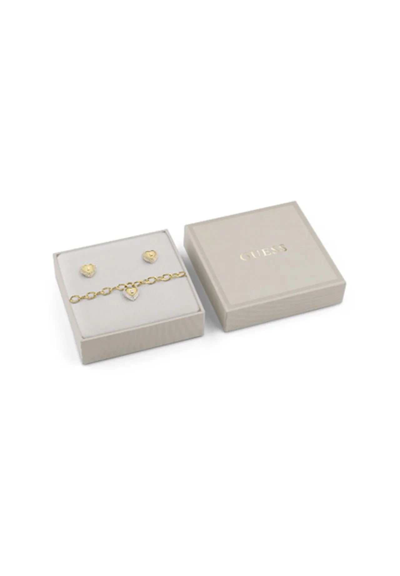Bicolor Schmuckset mit Herzen