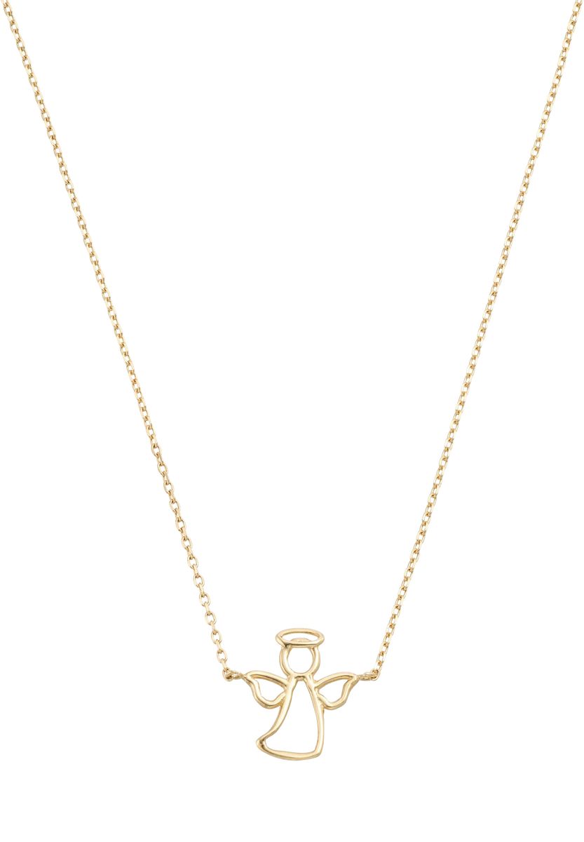 Zarte Goldkette mit Engel-Silhouette