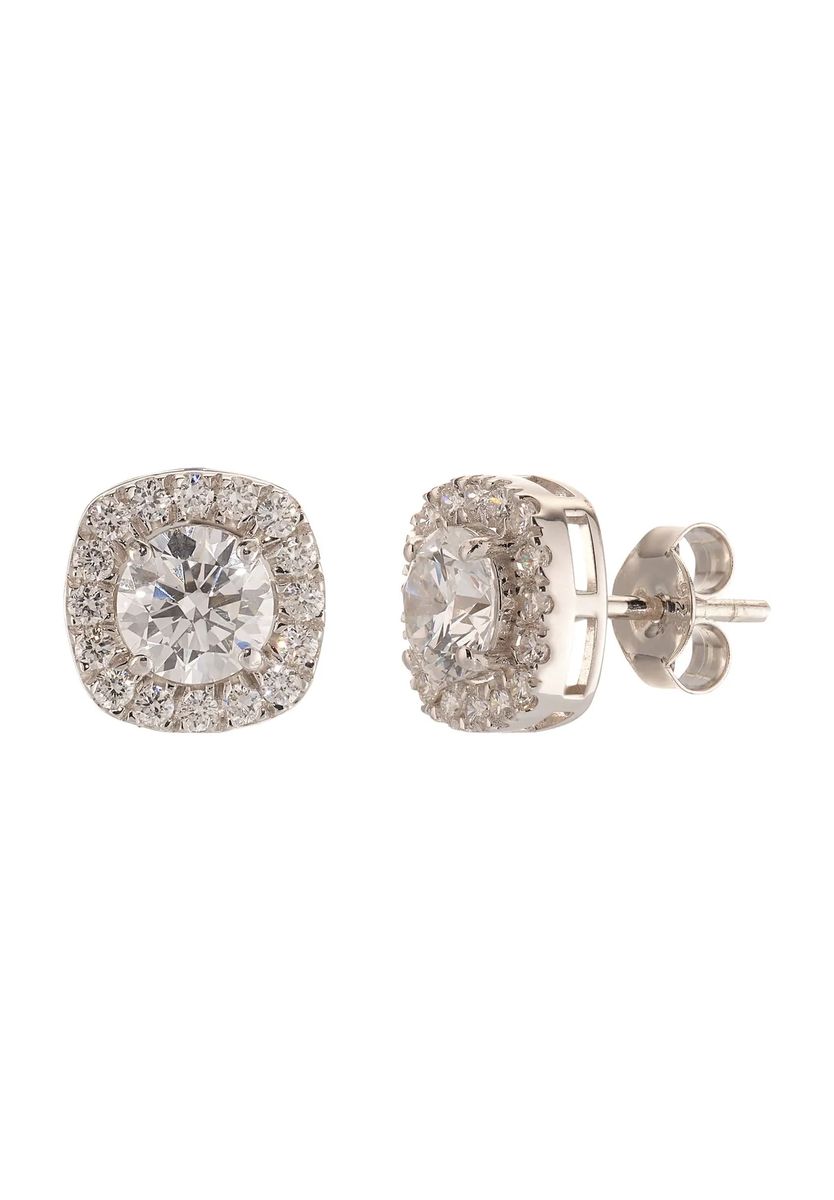 Elegante Halo-Diamant-Ohrstecker