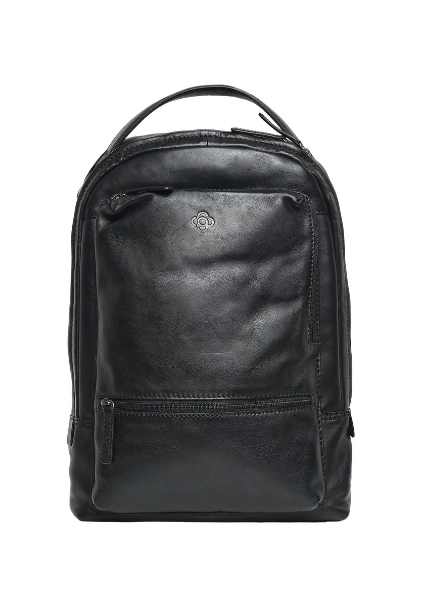 Schlichter Leder-Tagesrucksack für Damen und Herren