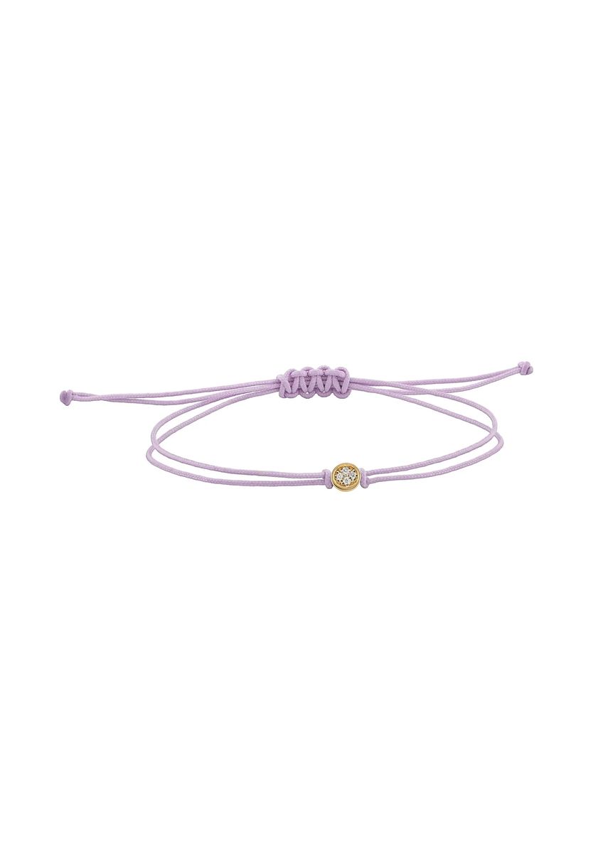 Zartes Kordelarmband mit Goldanhänger