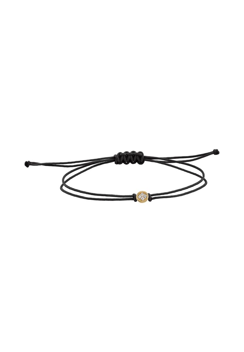 Diamantbesetztes Gold-Kordelarmband