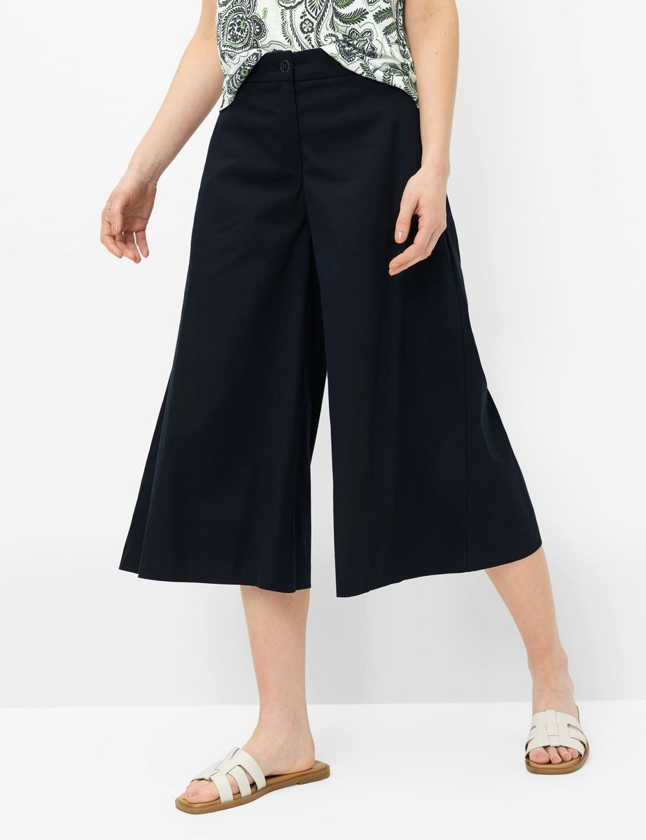 Weit geschnittene Culotte-Hose mit hoher Taille