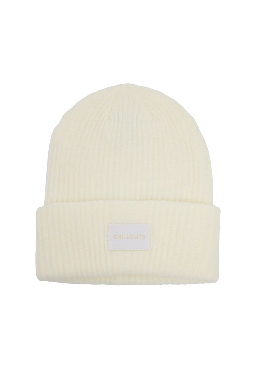 Gerippte Beanie mit Umschlag