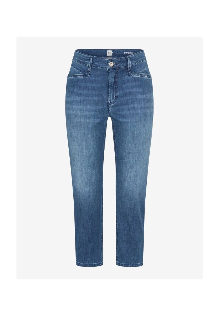 Gerade Jeans mit schrägen Taschen