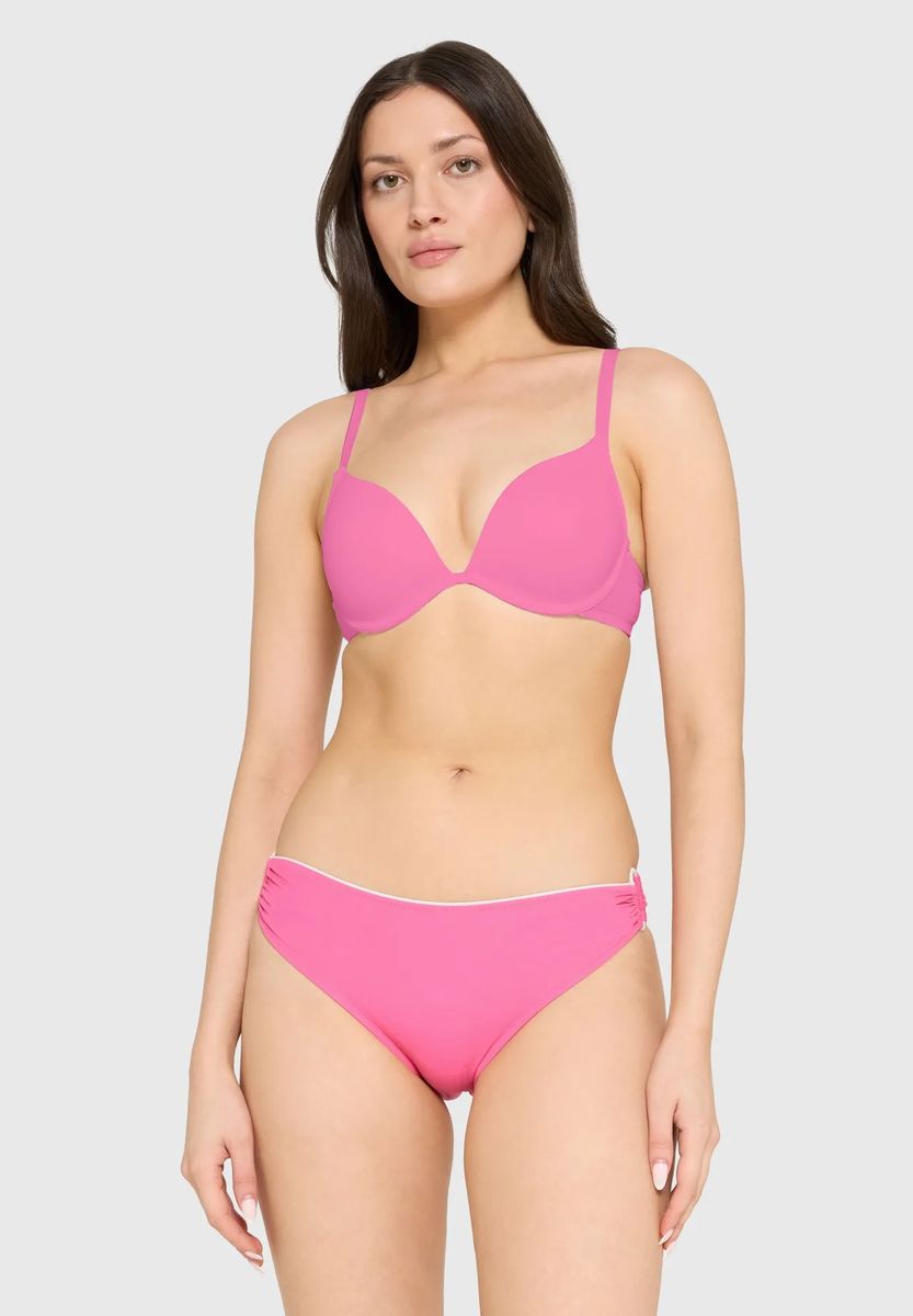 Bikinihose mit seitlichen Raffungen