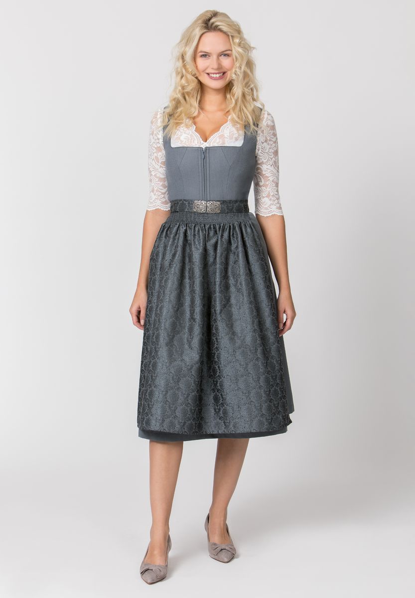 Traditionelles Dirndl mit Jacquardschürze