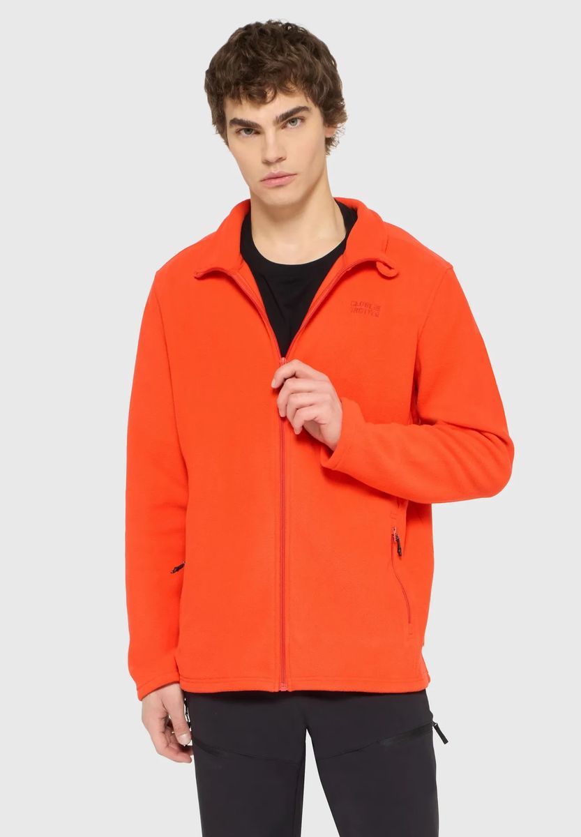 Fleecejacke mit Stehkragen