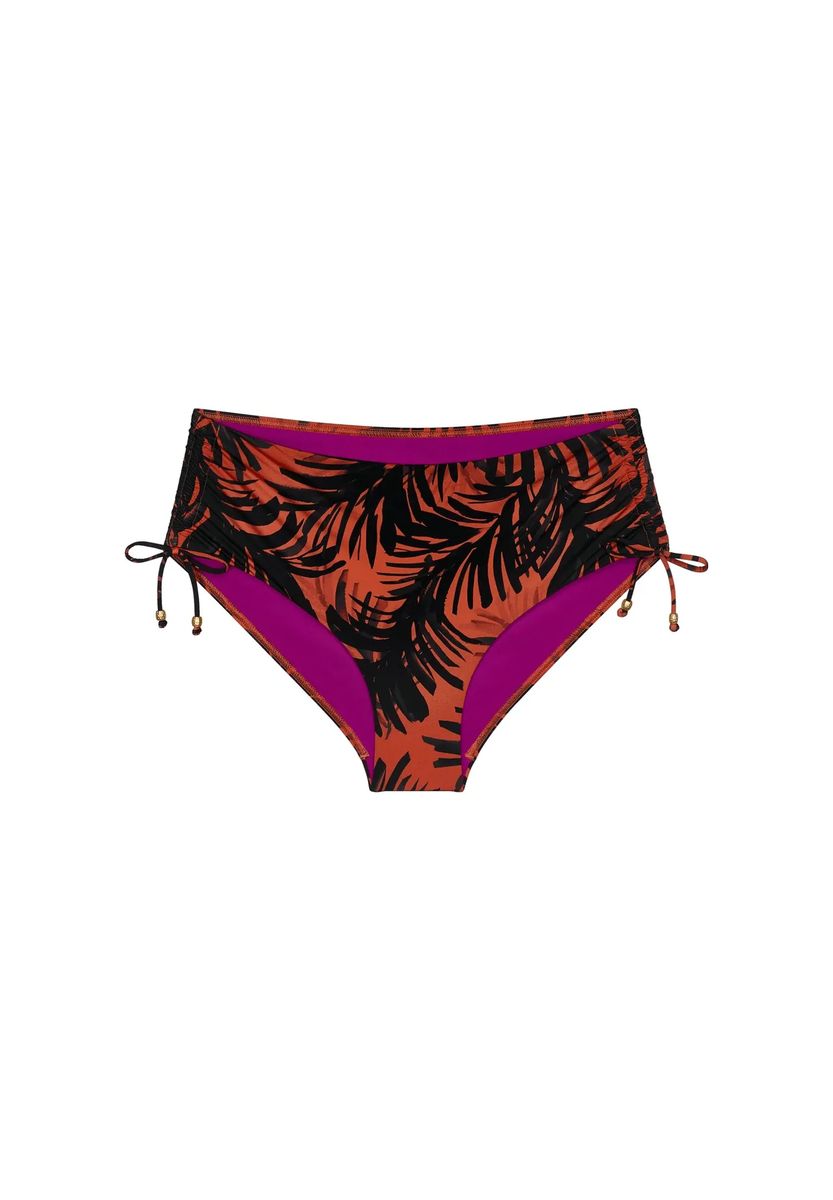 High-Waist-Bikinislip mit Tropenprint