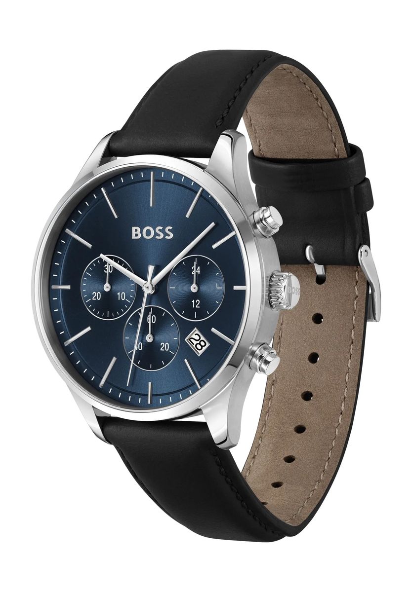 Anspruchsvoller Chronograph mit Lederarmband