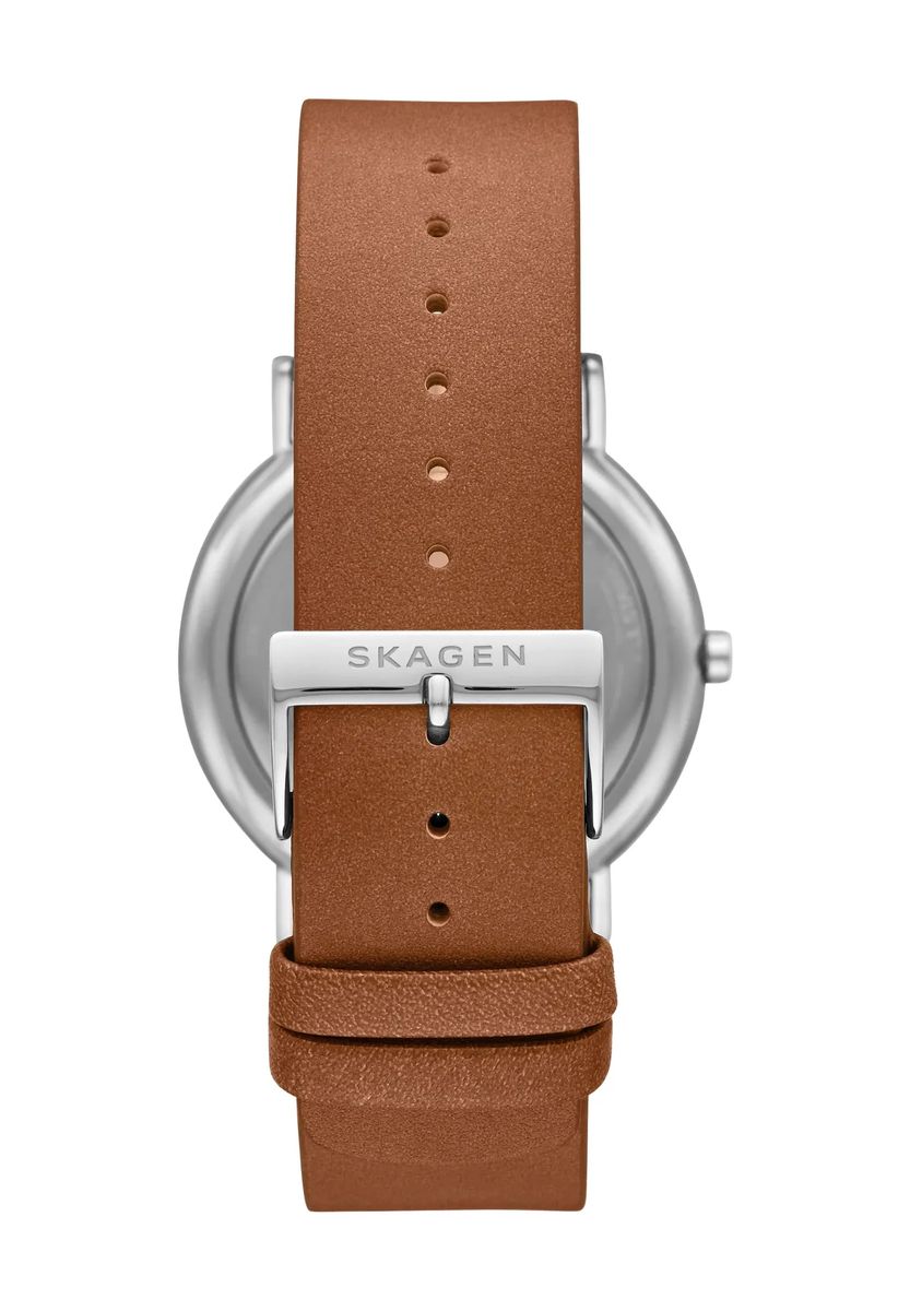 Minimalistische Analoguhr mit Lederarmband