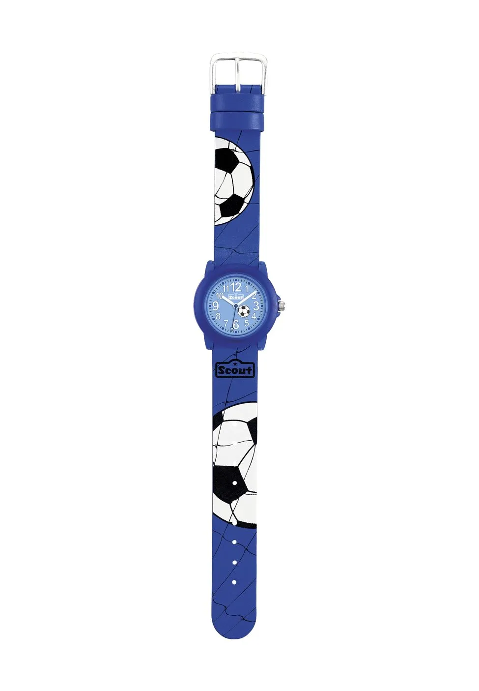 Analoge Kinderarmbanduhr mit Fußballmotiv