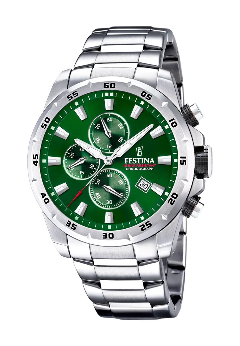 Robuster Sport-Chronograph aus Edelstahl