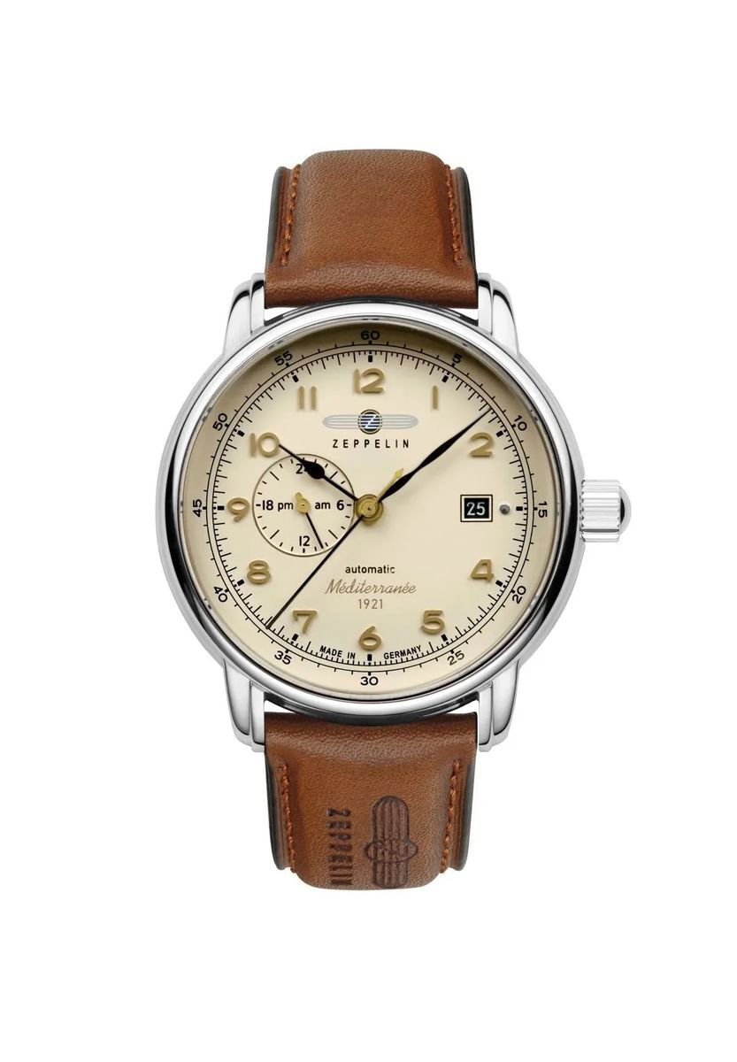 Automatikuhr Méditerranée mit Lederarmband
