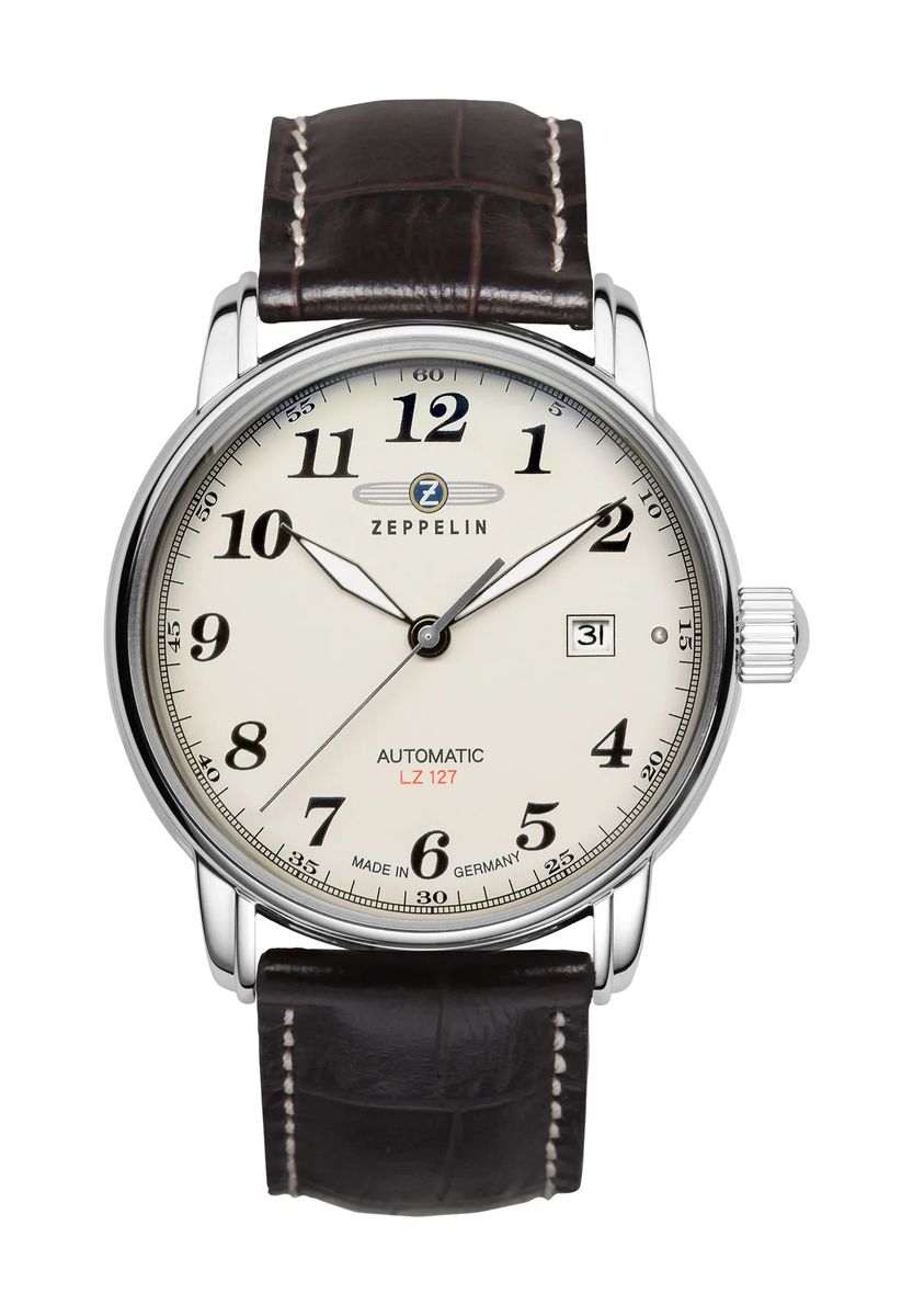 Klassischer Automatik-Zeitmesser mit Lederarmband
