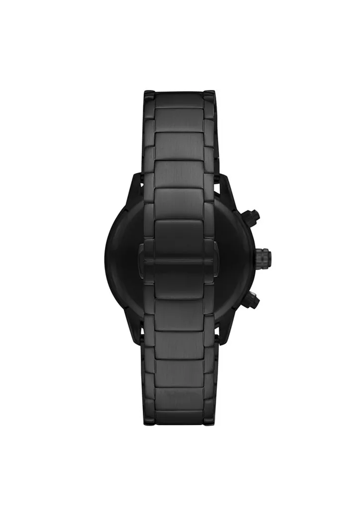 Schlichte Mattschwarze Chronographen-Uhr
