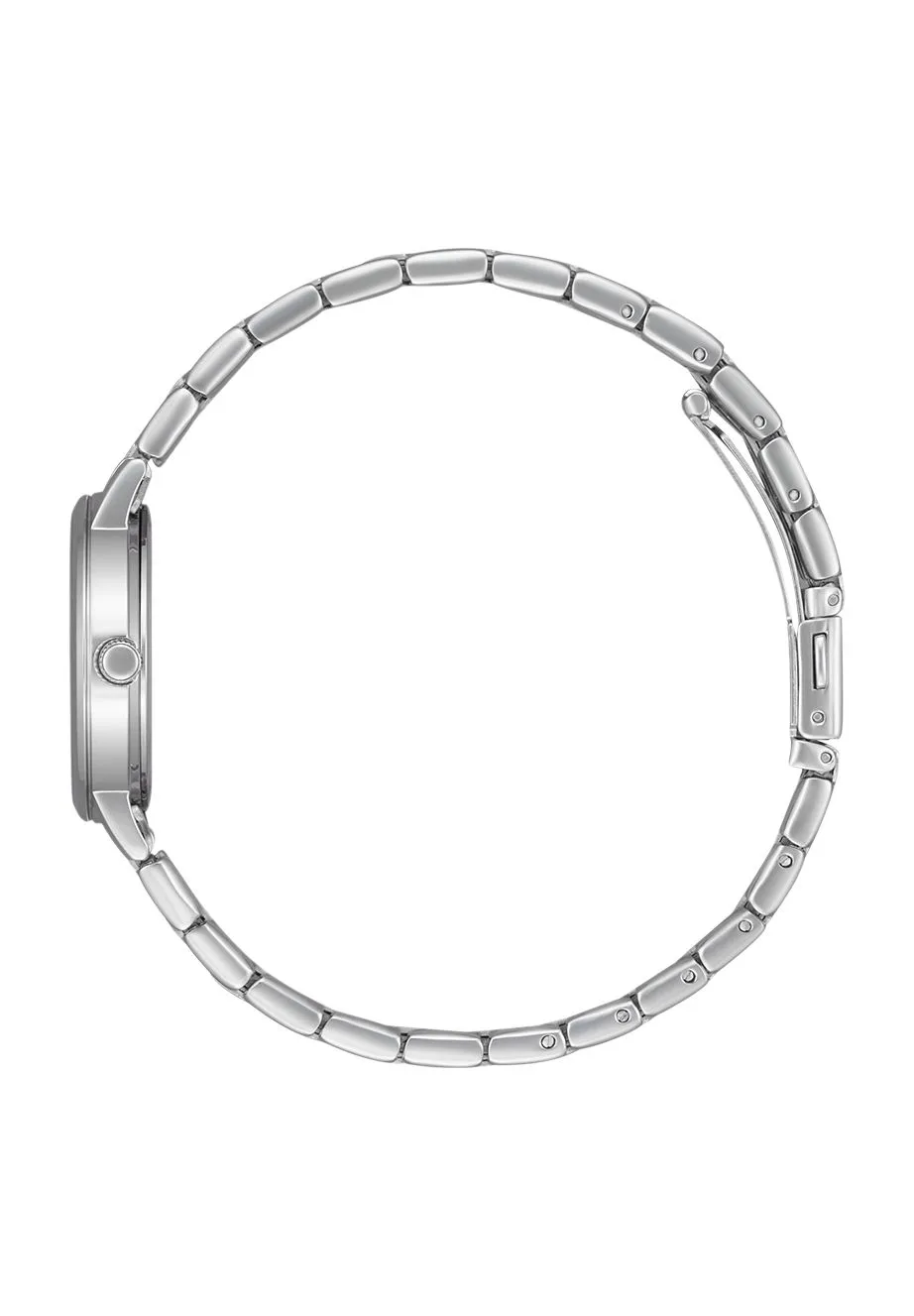 Klassische silberfarbene Analog-Armbanduhr