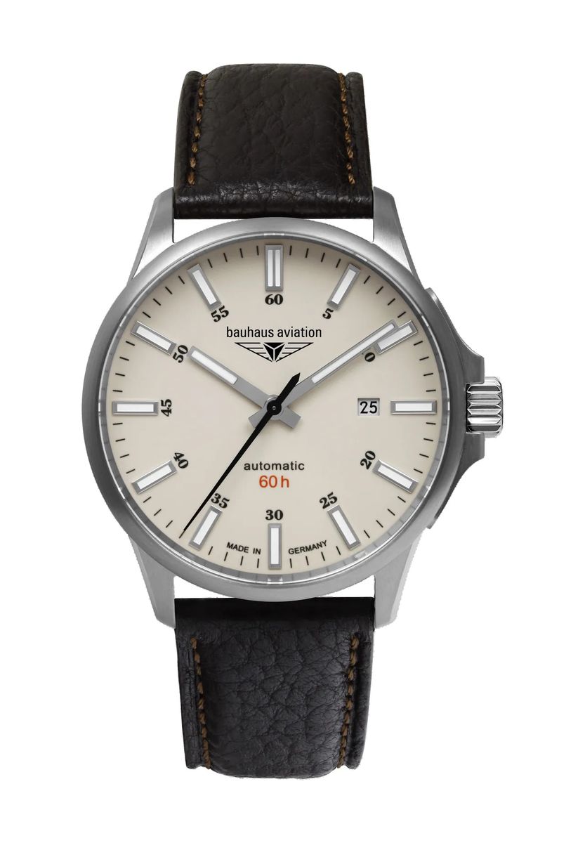 Automatische Fliegeruhr mit Lederarmband