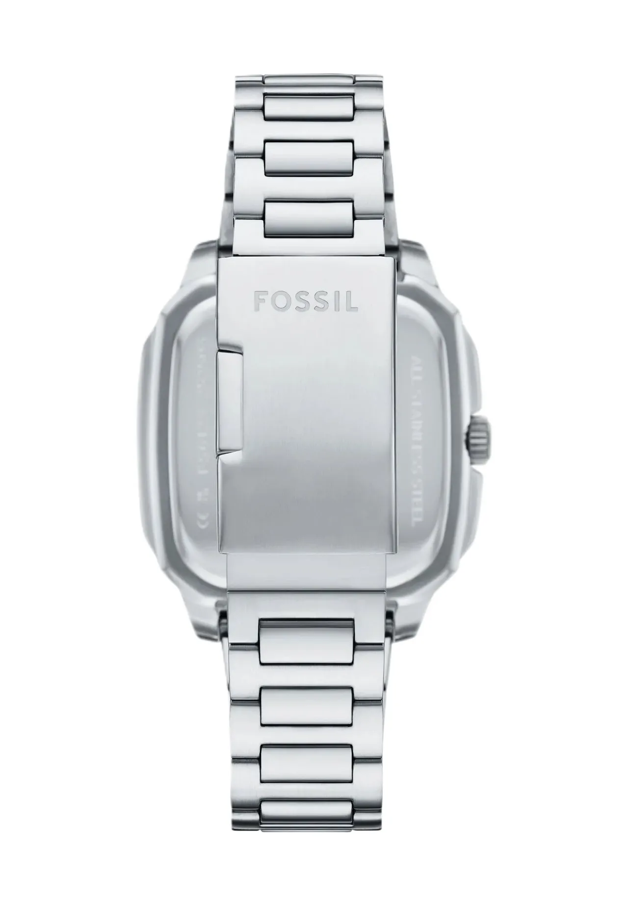 Eckige Armbanduhr aus Edelstahl