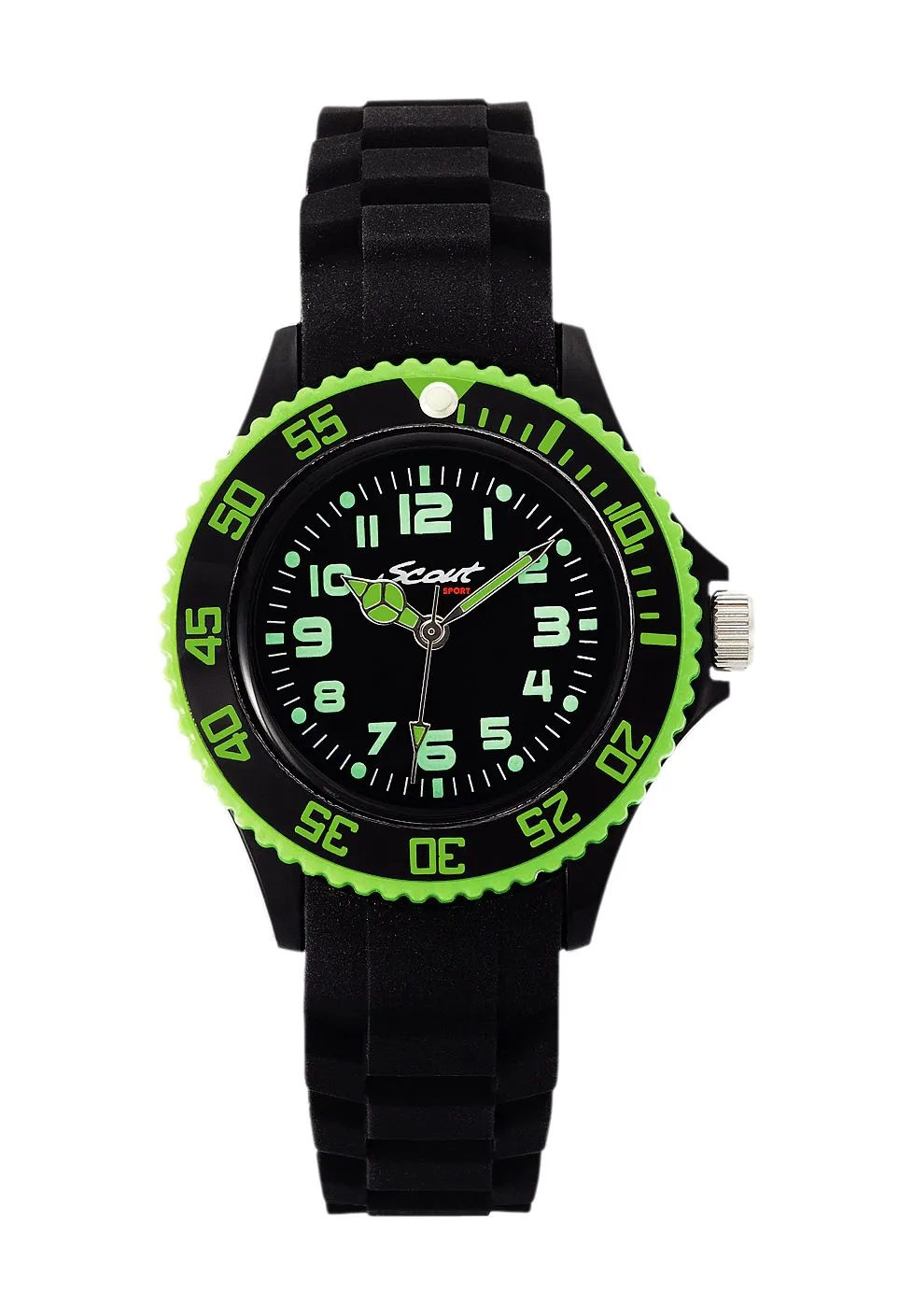 Sportliche Analog-Armbanduhr mit Silikonband