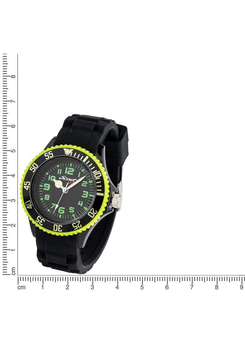 Sportliche Analog-Armbanduhr mit Silikonband