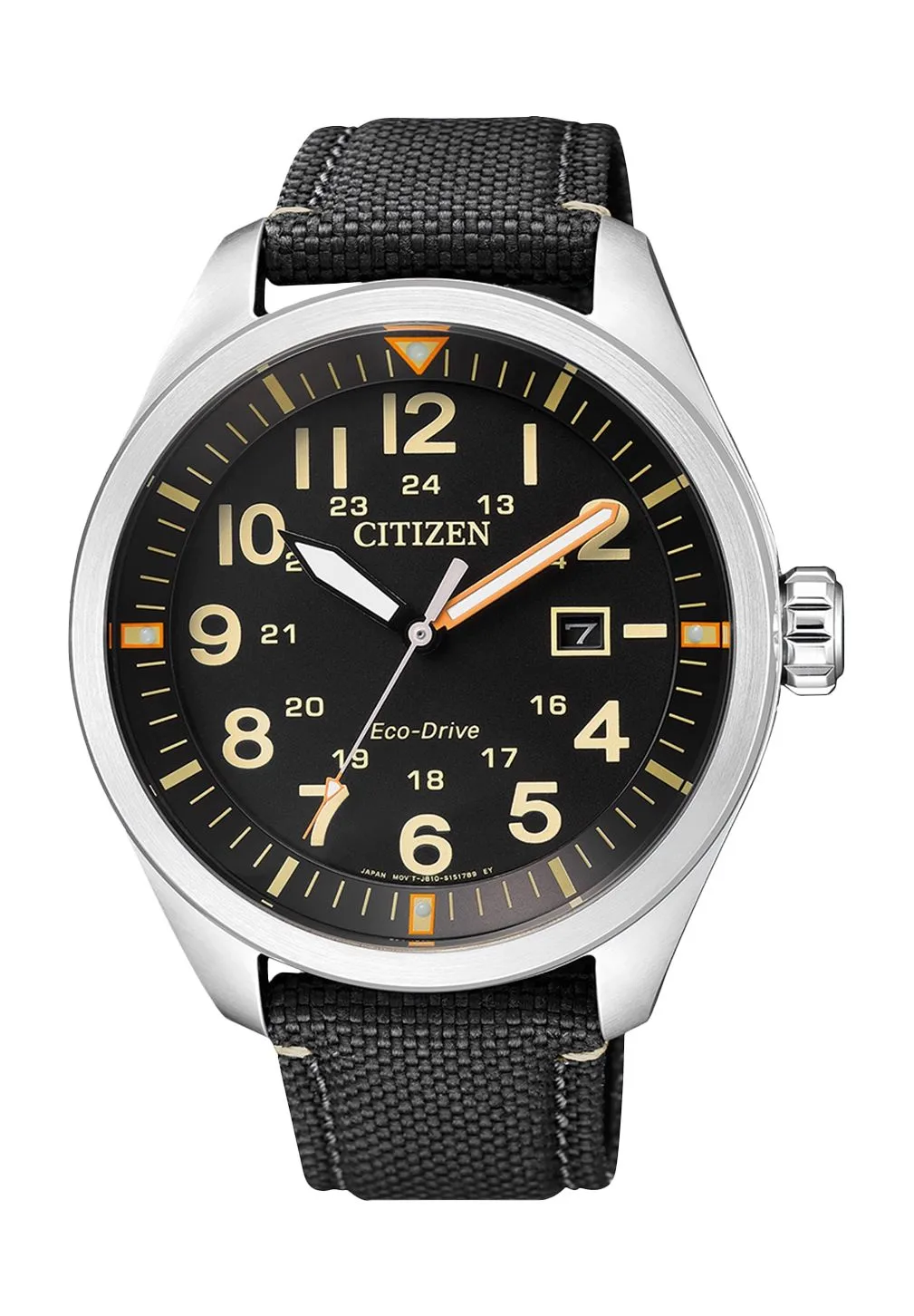 Militär-Inspirierte Eco-Drive Feld-Armbanduhr