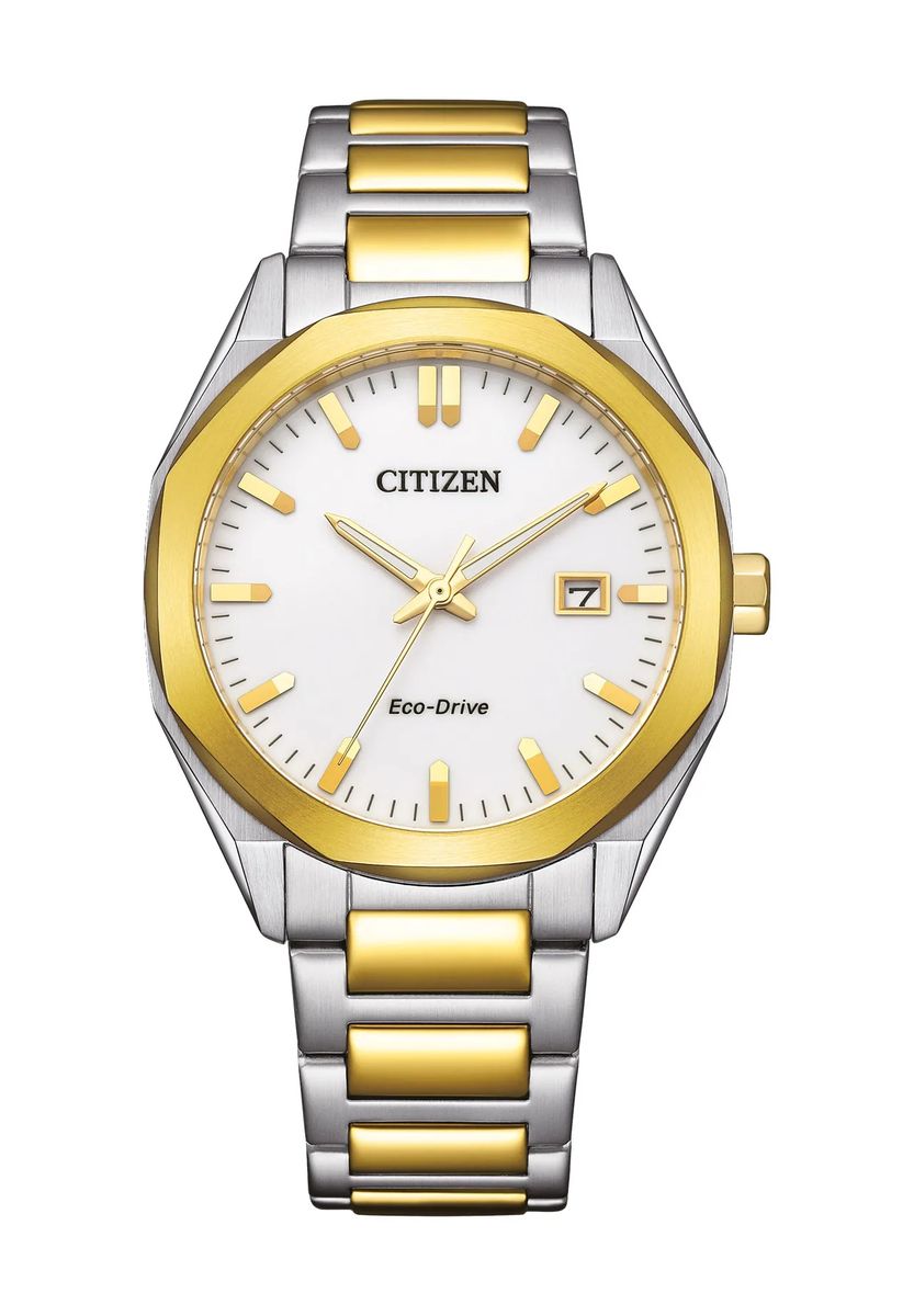 Bicolor Eco-Drive Armbanduhr