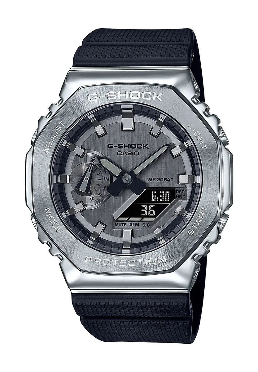 Klassische achteckige Metalllünette-Armbanduhr