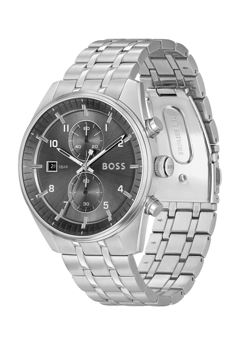 Moderner Chronograph mit Edelstahlarmband