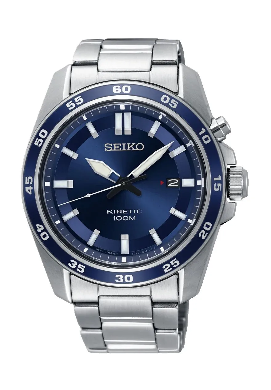 Kinetik-Armbanduhr mit blauem Zifferblatt