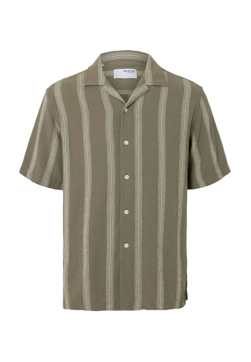 Gestreiftes Camp-Shirt aus Bio-Baumwolle