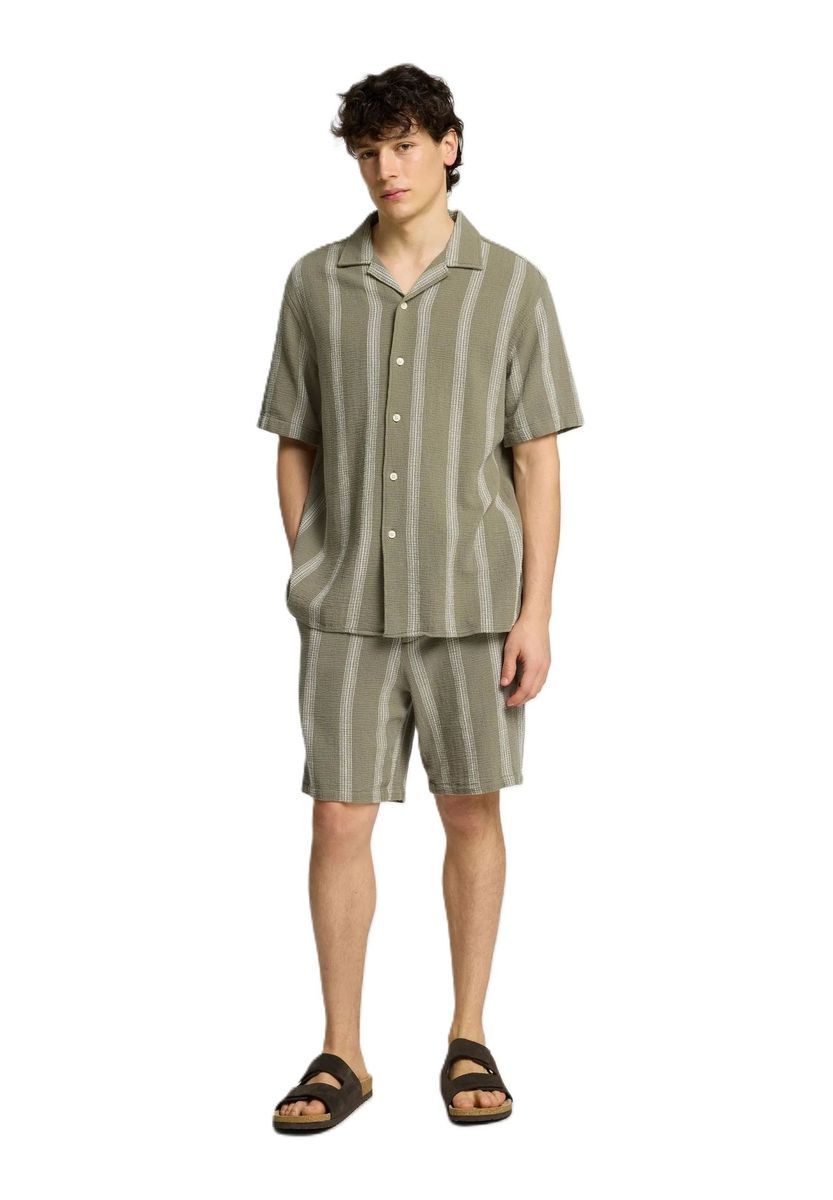 Gestreiftes Camp-Shirt aus Bio-Baumwolle