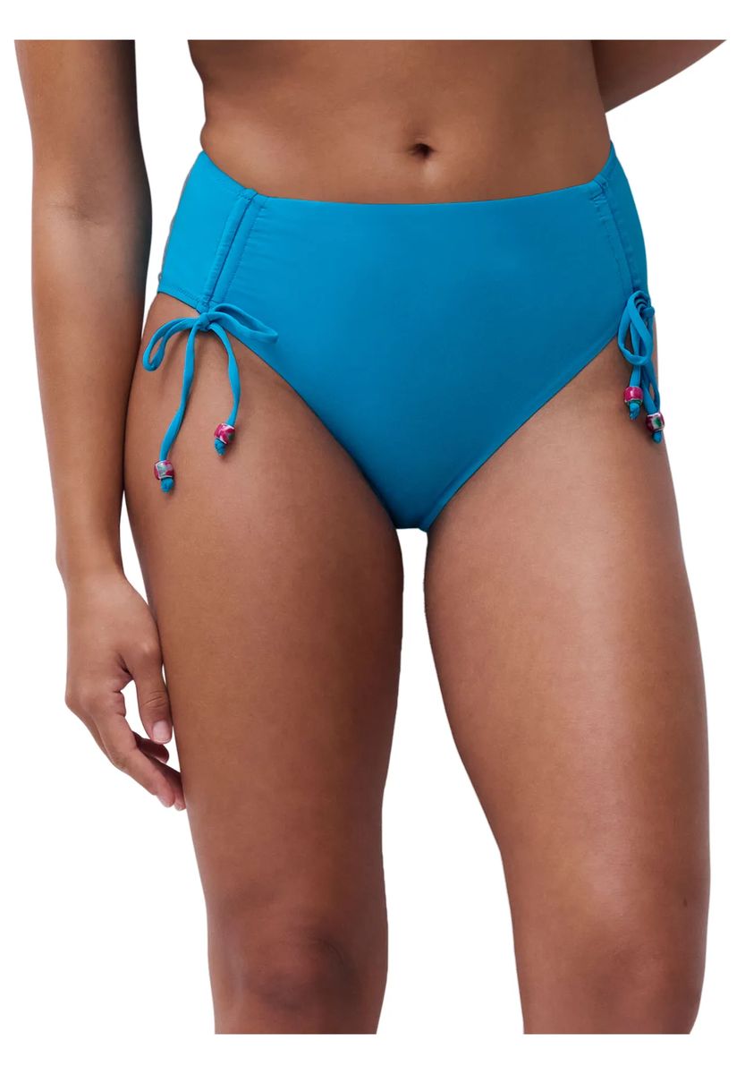 High-Waist Bikinihose mit Seitenschnürung