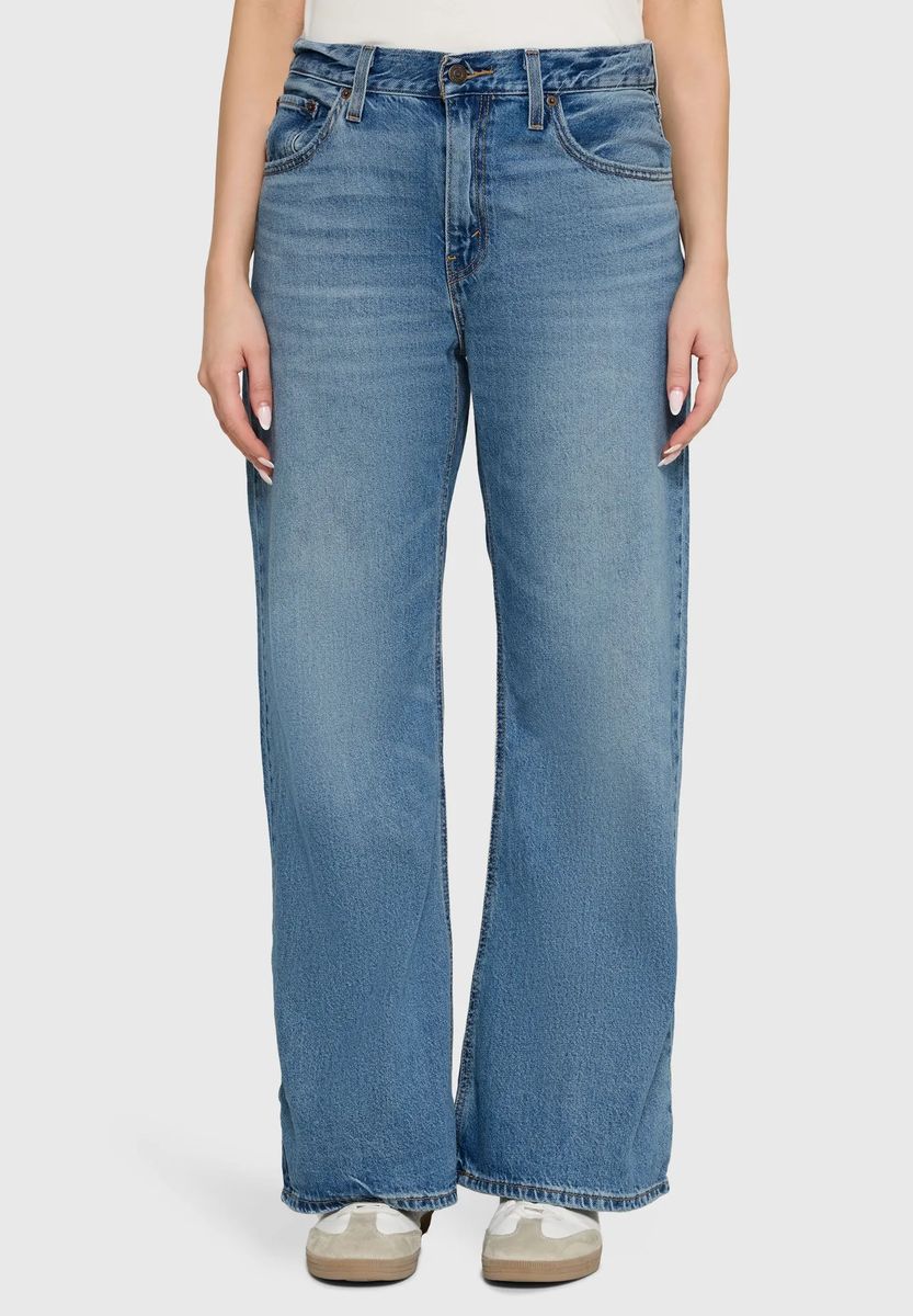 Weite Bootcut-Jeans aus Denim